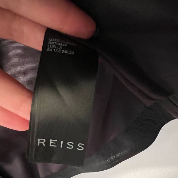 Reiss Luella Texture Leather Biker Jacket. Size 2 - Picture 9 of 14
